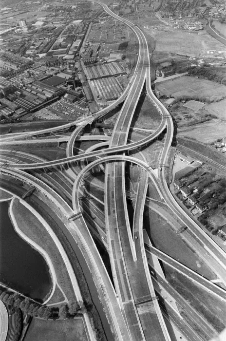 Framed Print : Aerial view of Spaghetti Junction. When it opens it will be the most complex highway