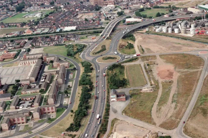 Framed Print : Aerial view of Teesside. 28th July 1995 Framed Print : Aerial view of Teesside. 28th July 1995