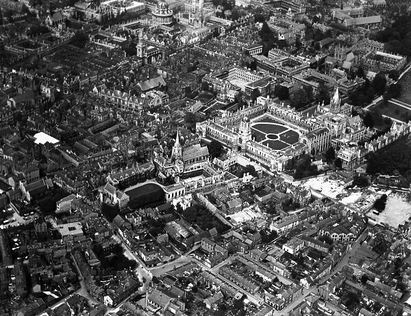 Aerial view of the town of Oxford. 5th July 1927