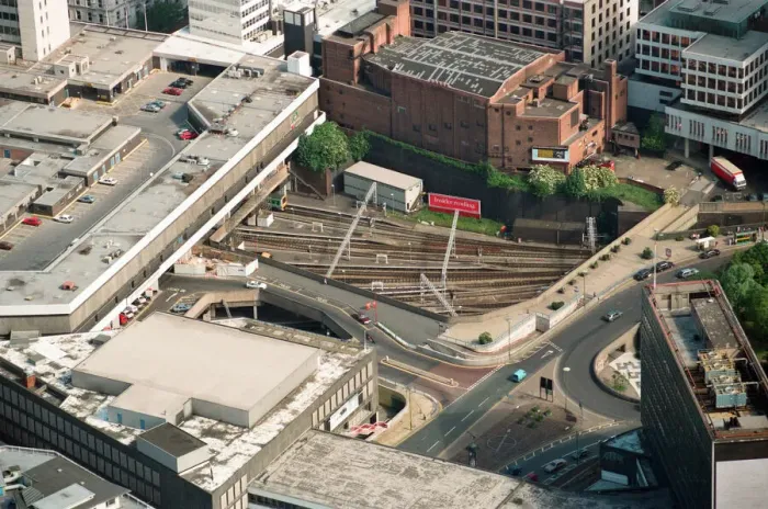 Framed Print : Aerial views of Birmingham city centre and New Street Station Framed Print : Aerial views of Birmingham city centre and New Street Station