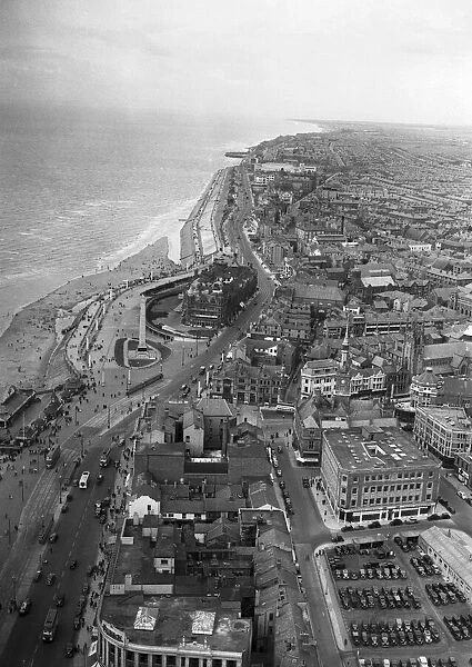 Aerial views of Blackpool, Lancashire. 21st August 1949
