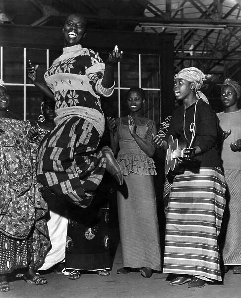 African Magic: Arriving in London today for a return visit were the National Dance