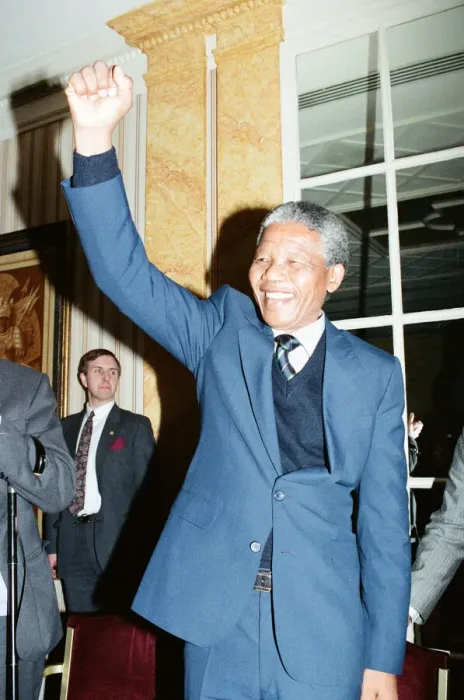 Framed Print : African National Congress (ANC) leader Nelson Mandela on his first trip to the United Framed Print : African National Congress (ANC) leader Nelson Mandela on his first trip to the United