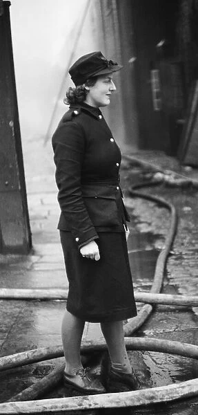 AFS Gillian Tanner seen here at the Taylor Depositary fire who was awarded the George