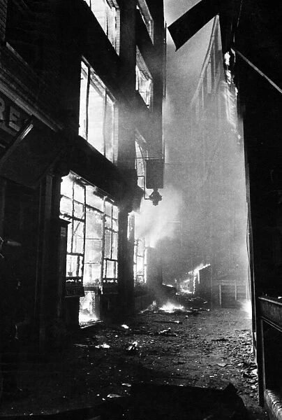 Aftermath of a Nazi raid. Circa 1941
