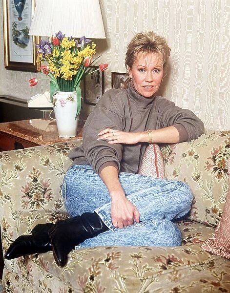 Agentha Faltskog Feb 1988 Former singer os swedish pop group ABBA in London to promote