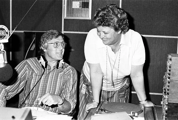 Agony Aunt Claire Rayner with Melvyn Bragg & Michael Aspel at Capital Radio Studios in