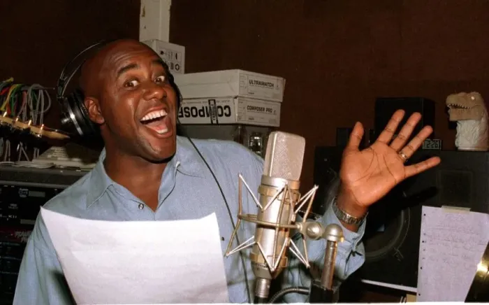 Framed Print : Ainsley Harriott television chef records the theme music for his new television show Framed Print : Ainsley Harriott television chef records the theme music for his new television show