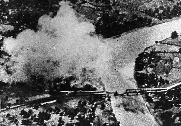 Air Attacks on Japanese supply lines in Burma. Allied Air forces are playing