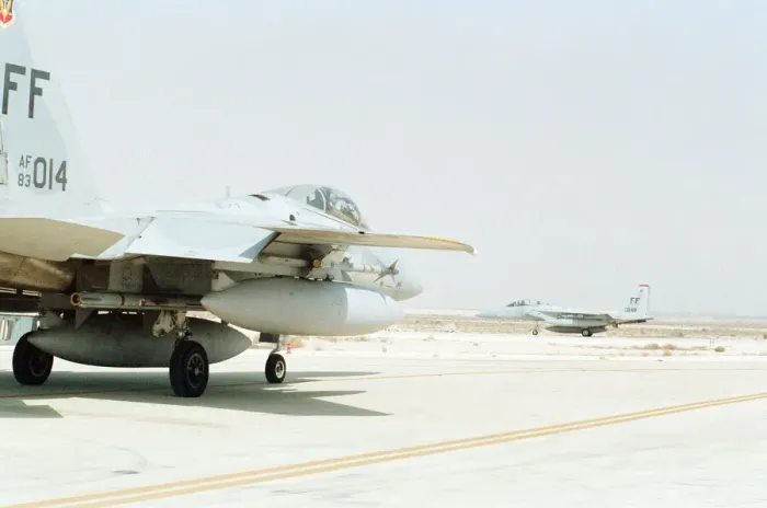Framed Print : US Air Force F16 at Dhahran Air Base, Saudi Arabia, September 1990 Framed Print : US Air Force F16 at Dhahran Air Base, Saudi Arabia, September 1990
