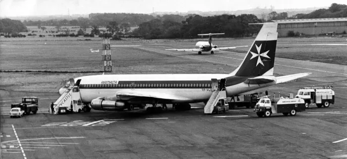 Framed Print : The Air Malta Boeing 737 which started a major alert at Newcastle International Airport