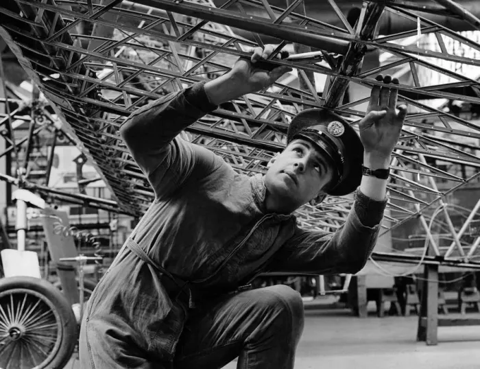 Framed Print : How air minded boys become airmen. Rigging experience on a metal aeroplane. 3rd June 1935 Framed Print : How air minded boys become airmen. Rigging experience on a metal aeroplane. 3rd June 1935