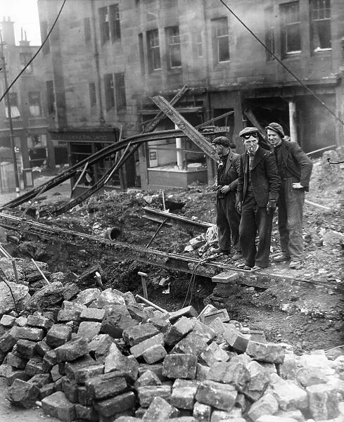 Air raid damage to Glasgow. 13th March 1941