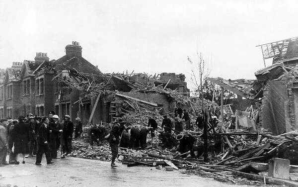 Air raid incident this morning at Bruce Castle Park, Tottenham, London