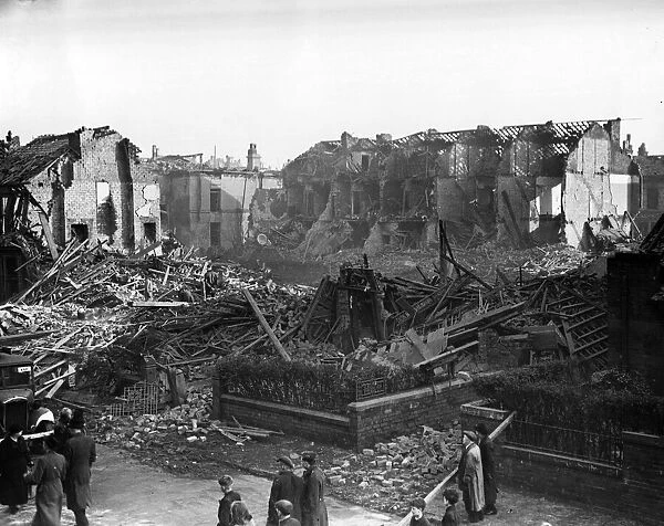 Air raid in Liverpool. Circa 1941