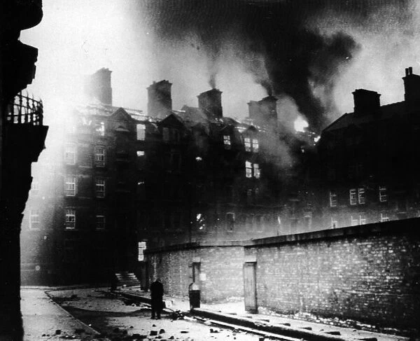 Air raid in Liverpool. May 1941