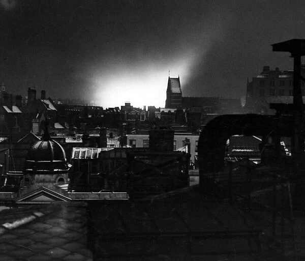 Air raid scenes in London. Circa 1941