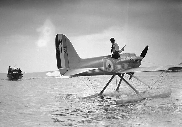 Air Speed record attempt by Flight Lieut. D Arcy Grieg in his Supermarine Napier 25th