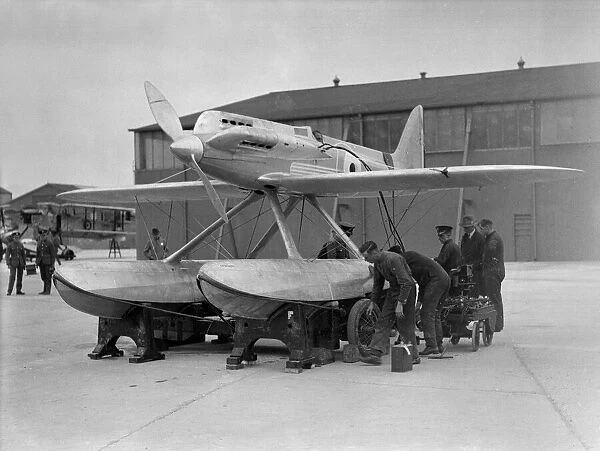 Air Speed record attempt by Flight Lieut. D Arcy Grieg in his Supermarine Napier