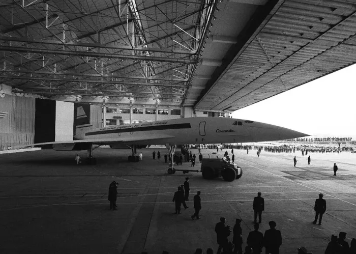 Framed Print : Aircraft BAC Aerospatiale Concorde 001 Roll out of the French built Concorde 001
