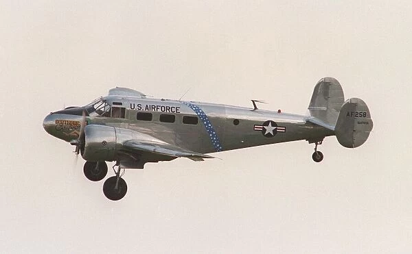 Aircraft Beech C45 Expiditor August 1993, aircraft flying at the Wroughton Airshow in