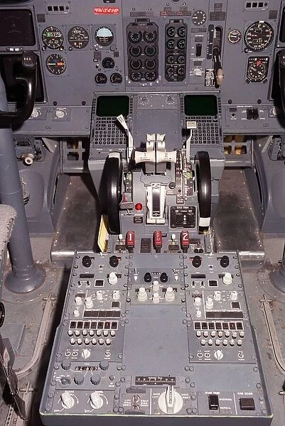 Aircraft Boeing 737-400 cockpit January 1989