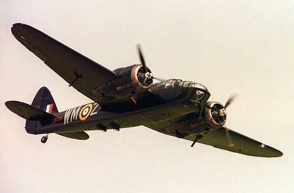 Aircraft Bristol Blenheim flying at the Wroughton Airshow Aug 93