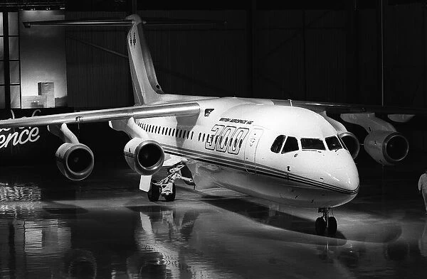 Aircraft British Aerospace BAe 146 300 May 1987 rolls out from the hangar for