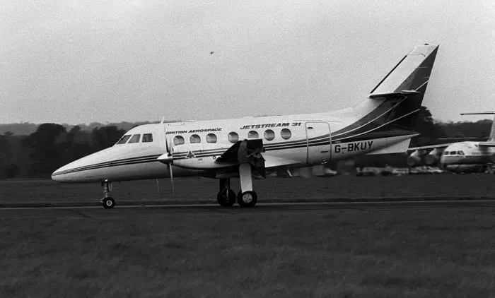 Framed Print : Aircraft British Aerospace BAe Jetstream May 1987 taxies out for a flight from BAe Framed Print : Aircraft British Aerospace BAe Jetstream May 1987 taxies out for a flight from BAe