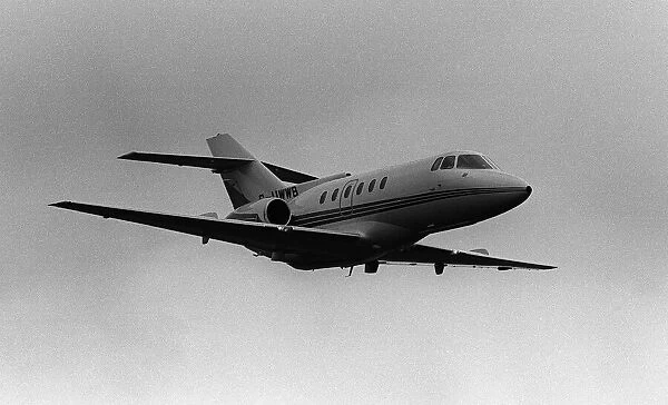 Aircraft British Aerospace BAe125 executive jet May 1987 demonstration flight at