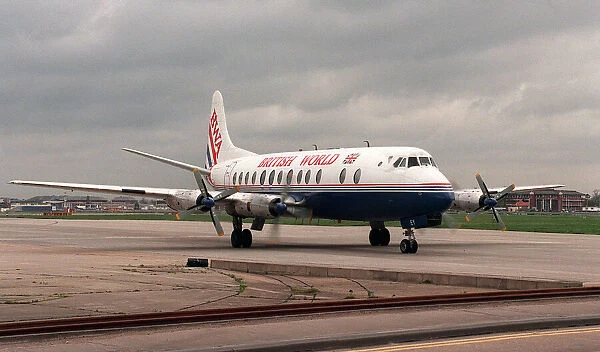 Aircraft British World Airways Vickers Viscount April 1996