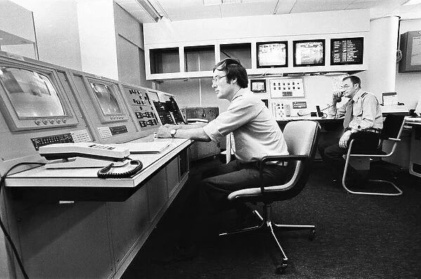 Aircraft control room at Gatwick Airport. 21st June 1983