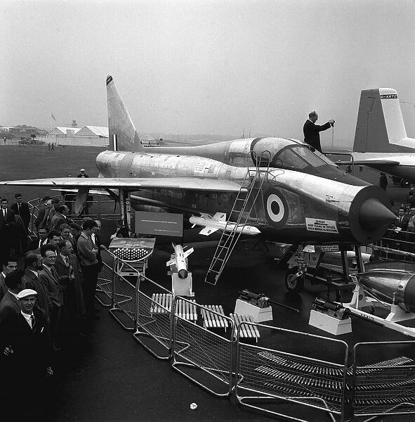 Aircraft English Electric Lightning T4 Sept 1961 on display with it