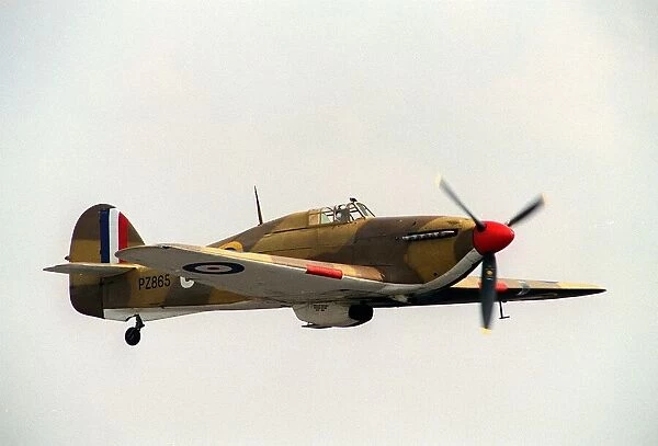 Aircraft Hawker Hurricane August 1993 flying at the Wroughton Airshow