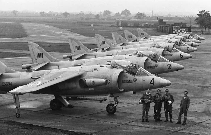 Framed Print : Aircraft Hawker Siddeley Kestral VTOL vertical take off jet trials squadron