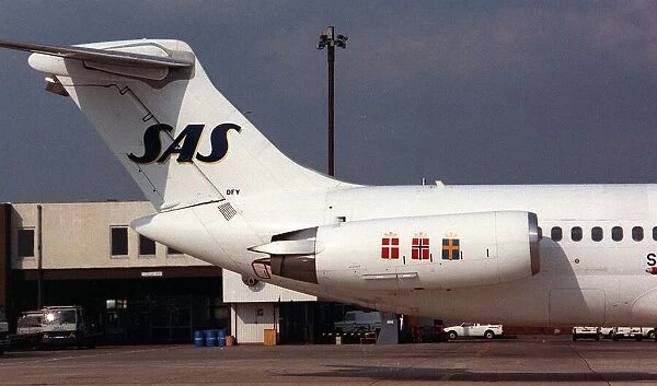 Aircraft McDonnell Douglas MD82 August 1988, of SAS Scandinavian Airline Services at