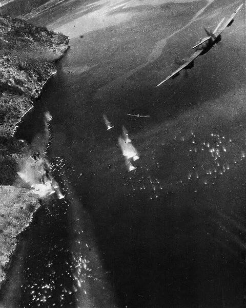 Aircraft of R. A. F. Coastal Command are ceaselessly attacking the remnants of German