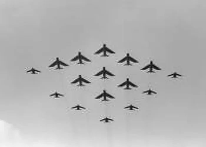  : Aircraft RAF Lightning & Gnat Formation June 1965 The 9 English Electric Lightning