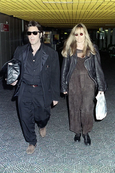 Al Pacino September 1994 And Girlfriend arriving at Heathrow Airport from Venice