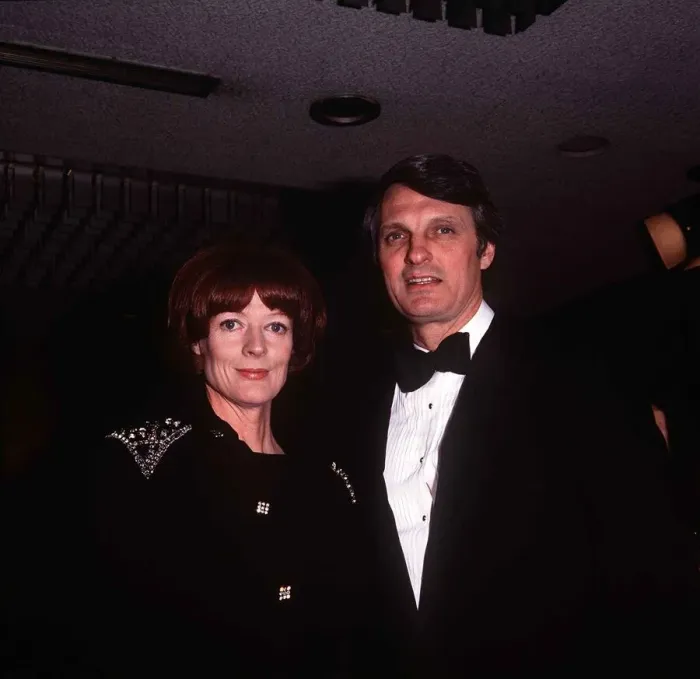 Framed Print : Alan Alda Actor at film performance with Maggie Smith March 1979 Framed Print : Alan Alda Actor at film performance with Maggie Smith March 1979