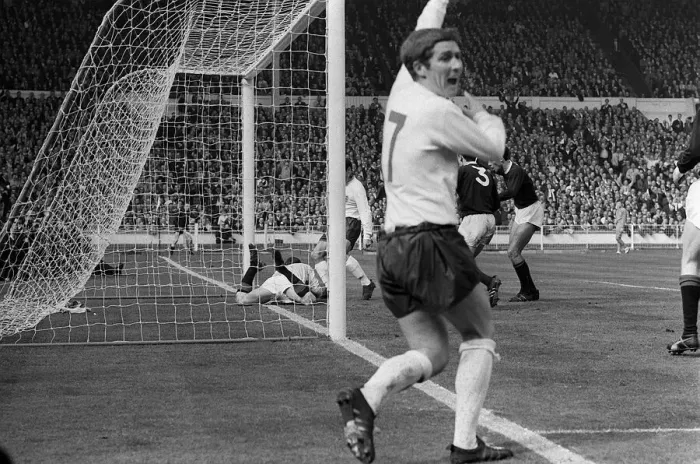 Framed Print : Alan Ball celebrates during the International friendly fixture against Scotland Framed Print : Alan Ball celebrates during the International friendly fixture against Scotland