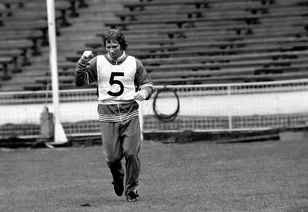 Alan Ball along with the England team training at Wembly for their European Championship