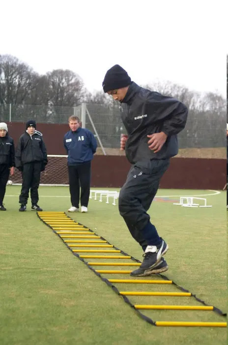 Framed Print : Alan Ball working with Theo Walcott during his days at Southampton, Circa 1995
