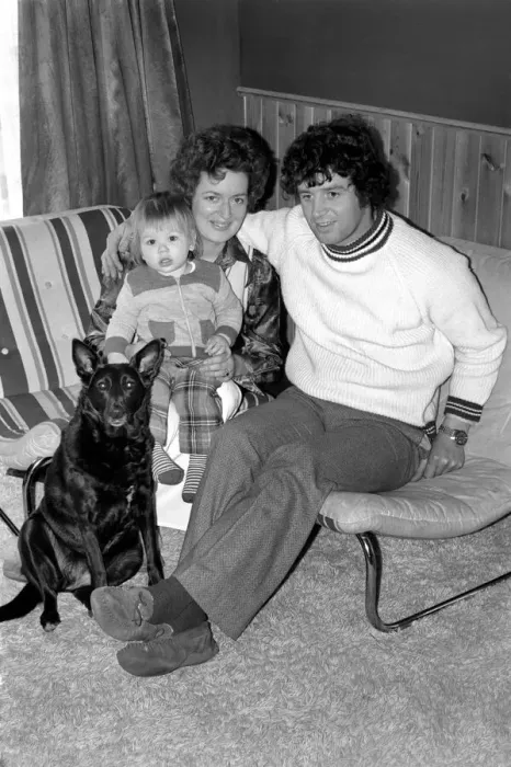 Framed Print : Alan Learmouth and Dog Dollar': The family at home at Eastbourne Framed Print : Alan Learmouth and Dog Dollar': The family at home at Eastbourne