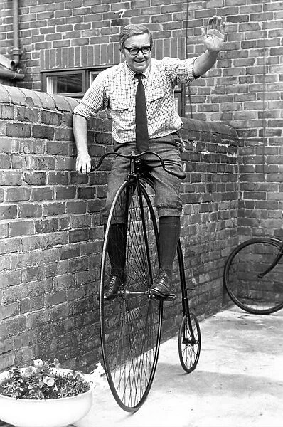 Alan Meeham from Ashington on a penny farthing