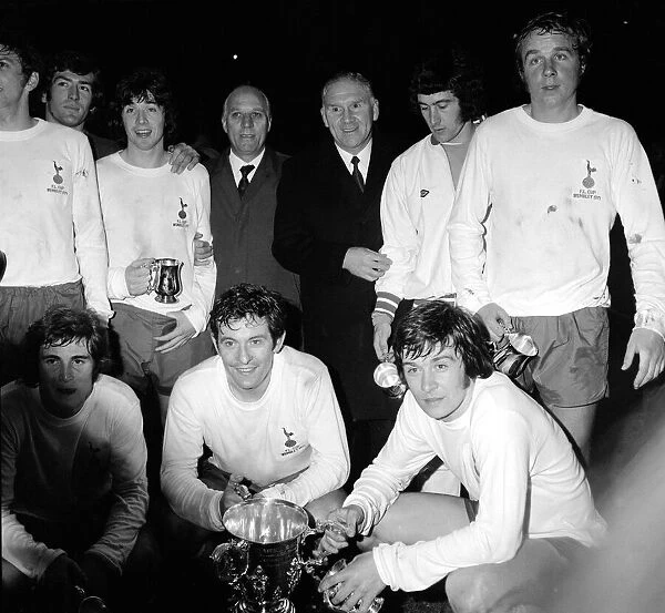 Alan Mullery of Tottenham Hotspur - February 1971 with the winning League Cup
