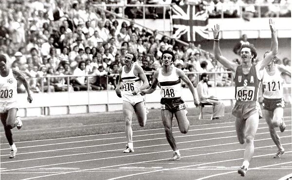 Alan Pascoe, Jose Jesus Carvalho of Portugal and Michael Shine who came second at
