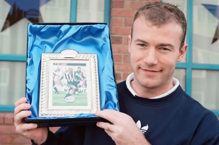 Framed Print : Alan Shearer who won player and goal of the month. 20th March 1997 Framed Print : Alan Shearer who won player and goal of the month. 20th March 1997