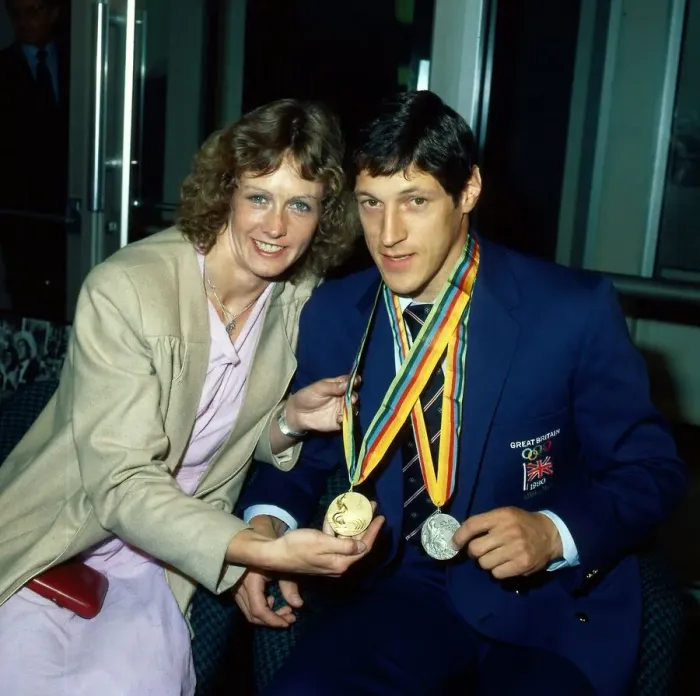 Framed Print : Alan Wells and his wife after Olympic Games August 1980 Framed Print : Alan Wells and his wife after Olympic Games August 1980