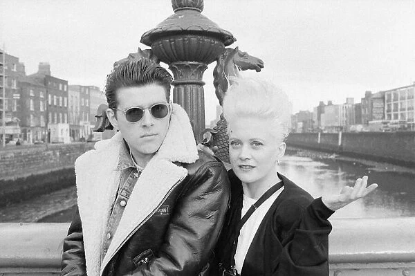 Alannah Currie and Tom Bailey who form pop duo The Thompson Twins pictured in Dublin